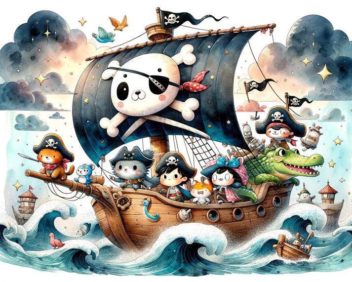 Papier peint pirate moussaillons enfant