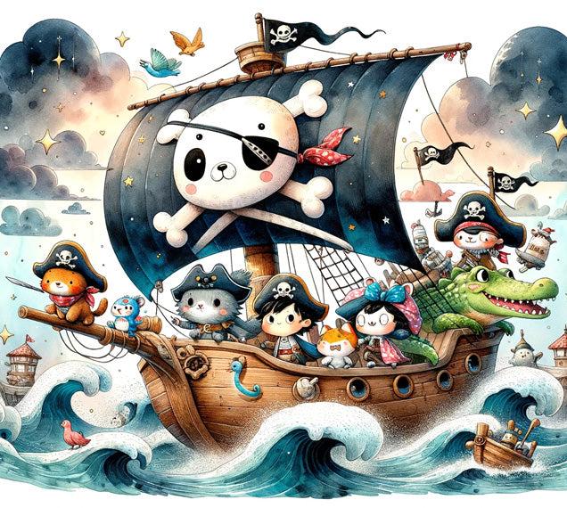 Papier peint pirate moussaillons enfant