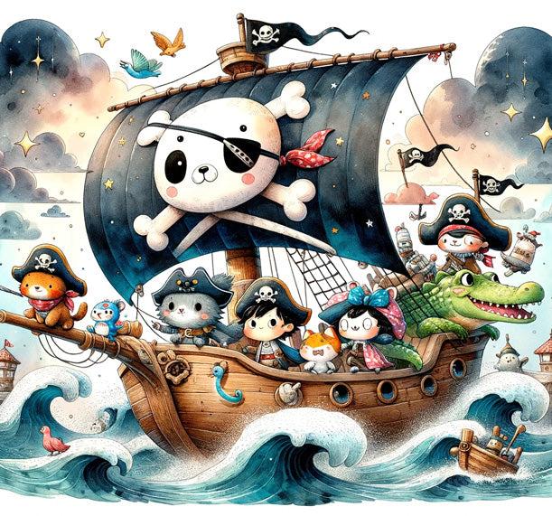 Papier peint pirate moussaillons enfant