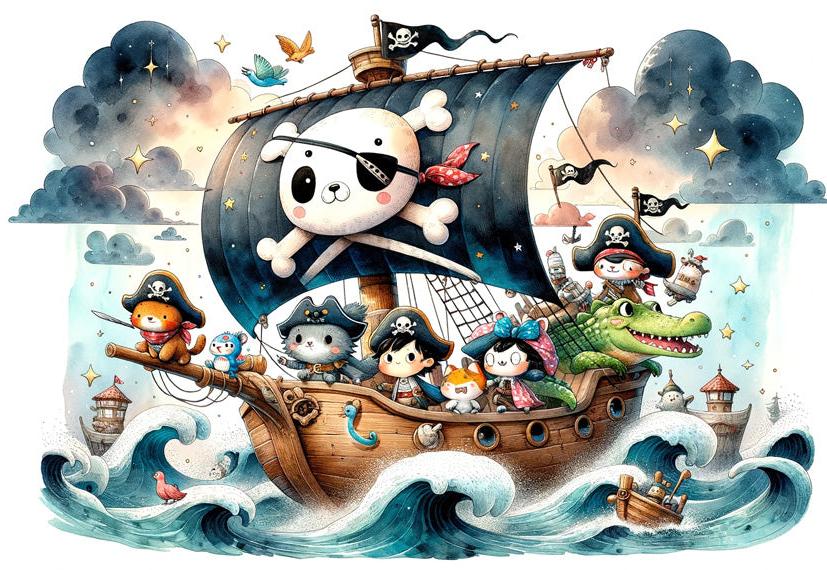 Papier peint pirate moussaillons enfant