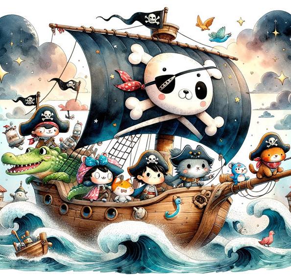 Papier peint pirate moussaillons enfant