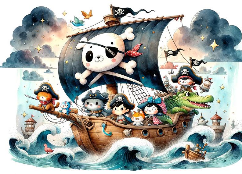 Papier peint pirate moussaillons enfant