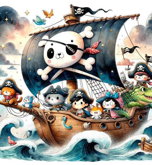 Papier peint pirate moussaillons enfant