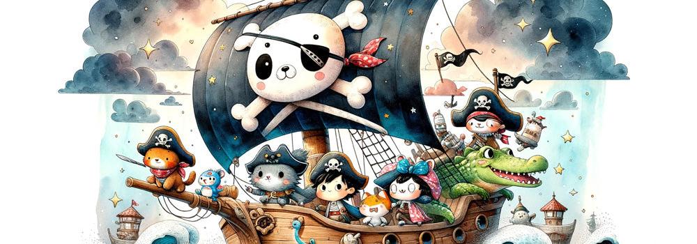 Papier peint pirate moussaillons enfant