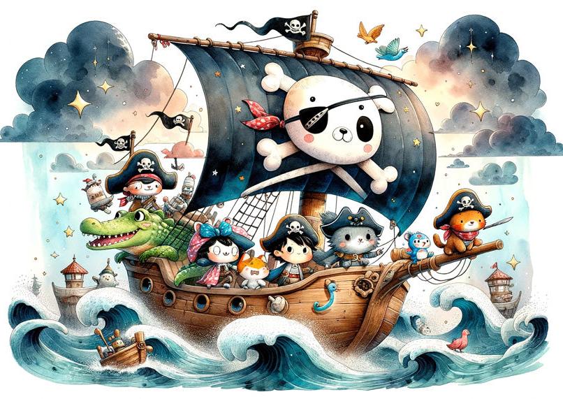 Papier peint pirate moussaillons enfant