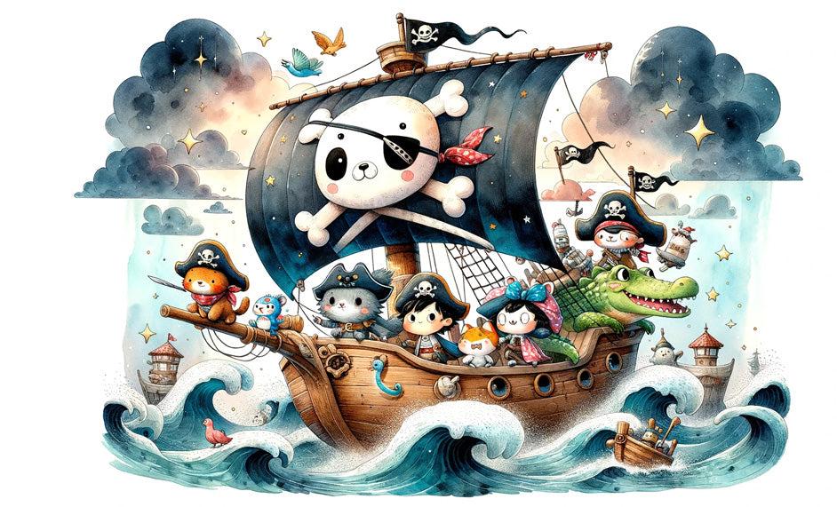 Papier peint pirate moussaillons enfant