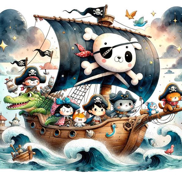 Papier peint pirate moussaillons enfant