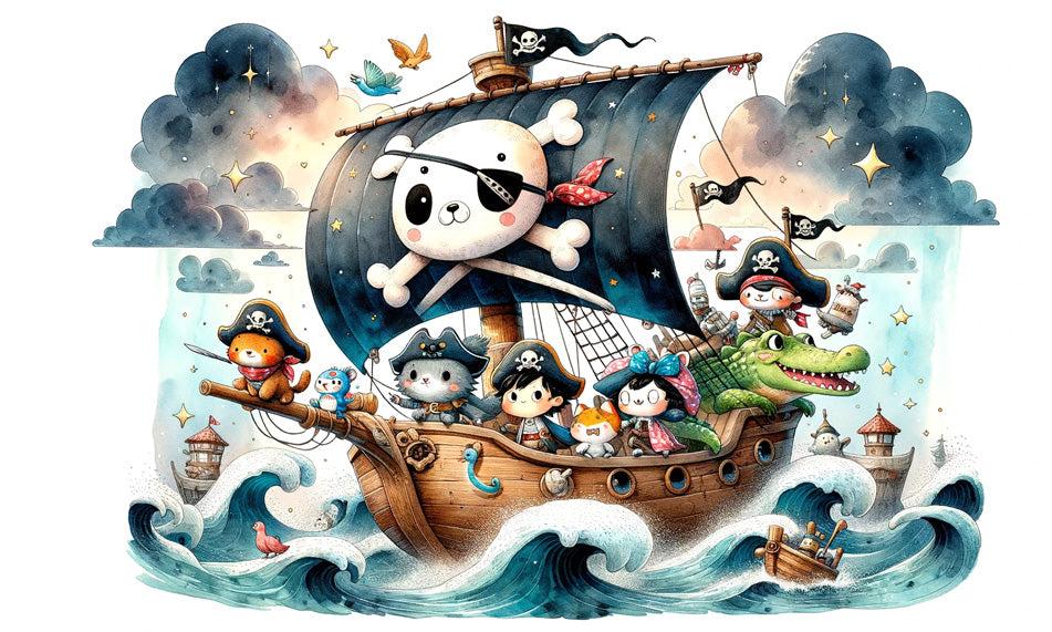 Papier peint pirate moussaillons enfant