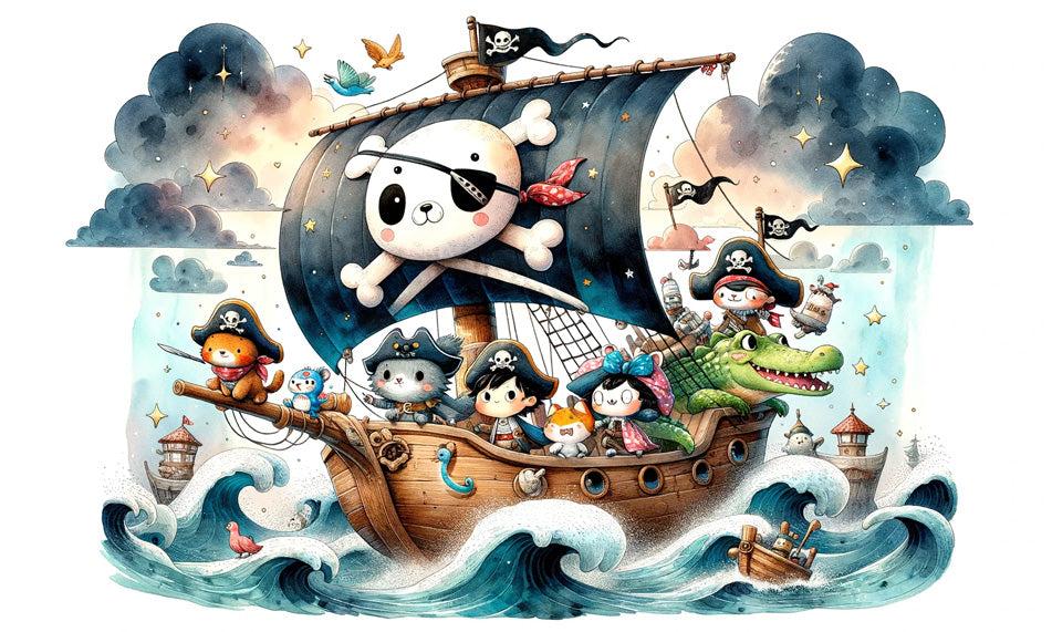Papier peint pirate moussaillons enfant