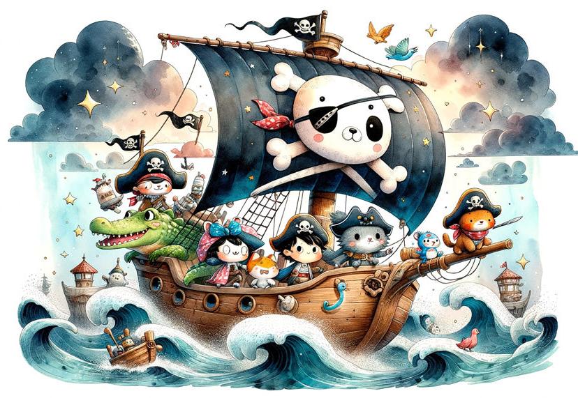 Papier peint pirate moussaillons enfant