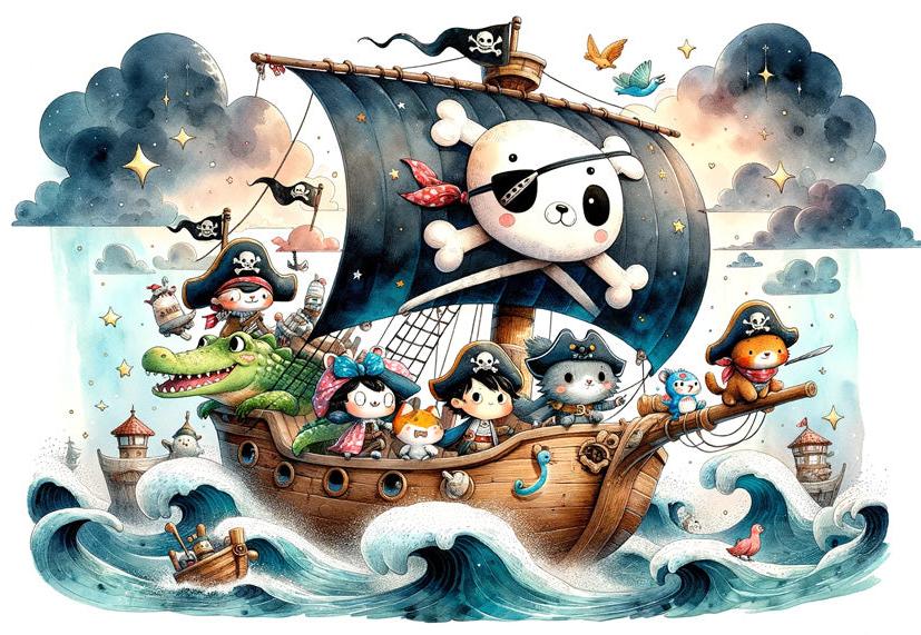 Papier peint pirate moussaillons enfant