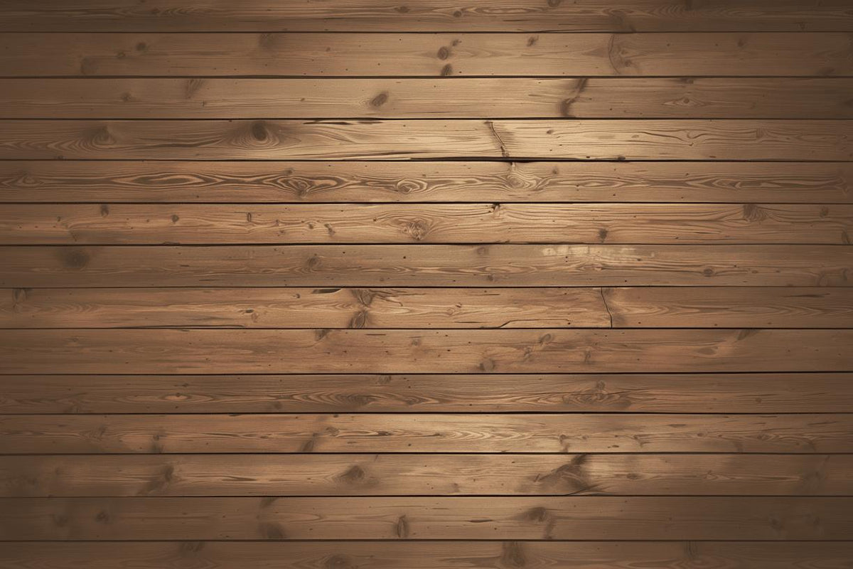 Papier peint imitation bois horizontal marron