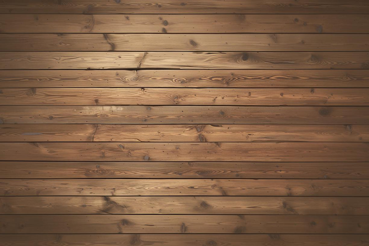 Papier peint imitation bois horizontal marron