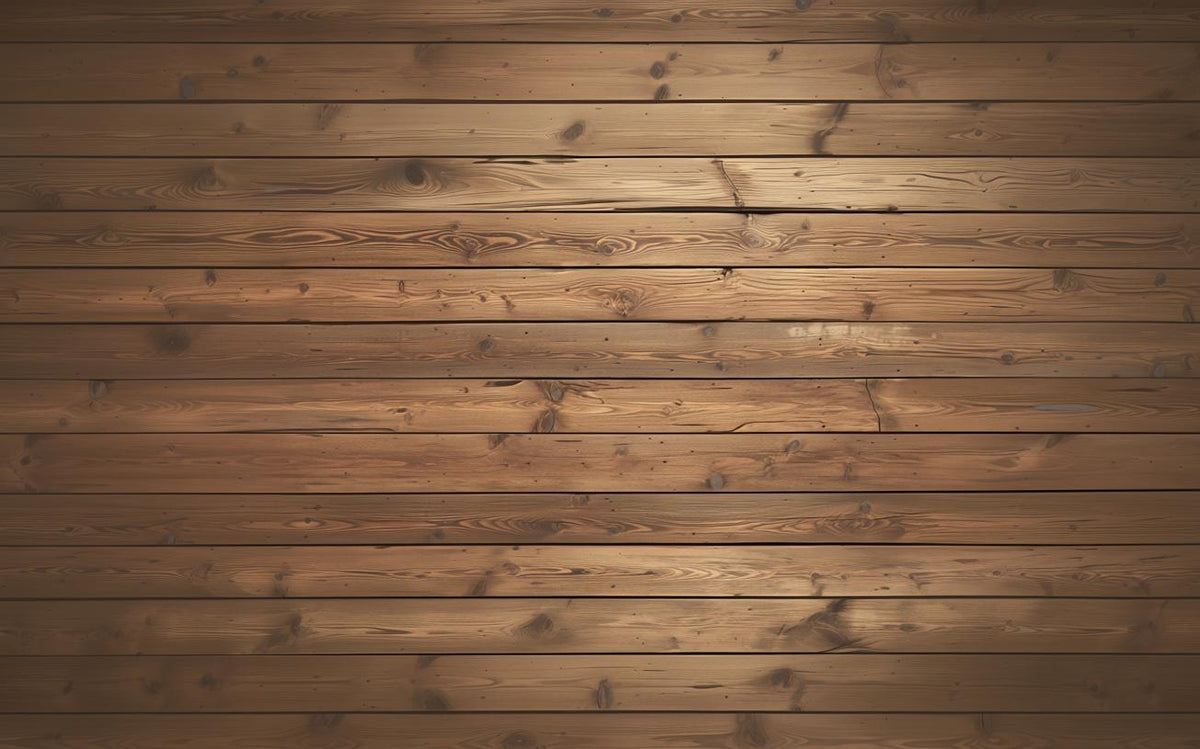 Papier peint imitation bois horizontal marron