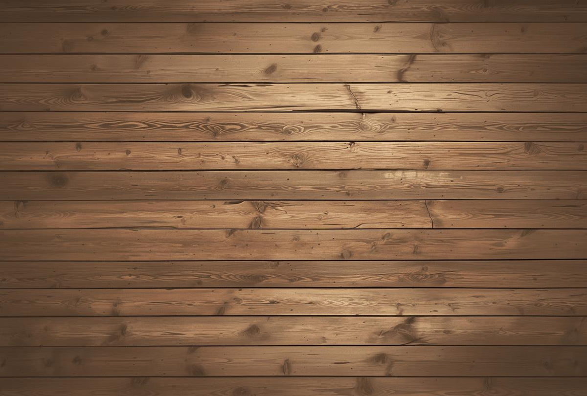 Papier peint imitation bois horizontal marron