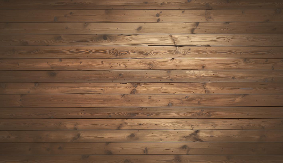 Papier peint imitation bois horizontal marron