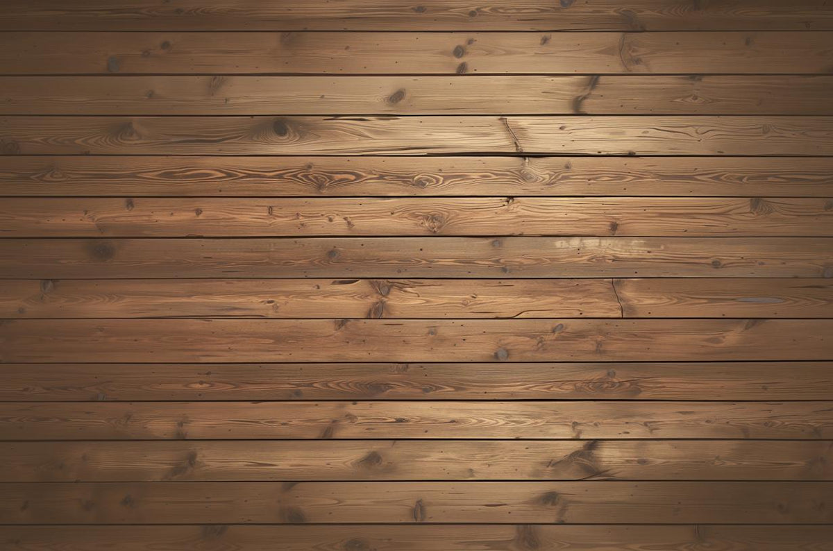 Papier peint imitation bois horizontal marron