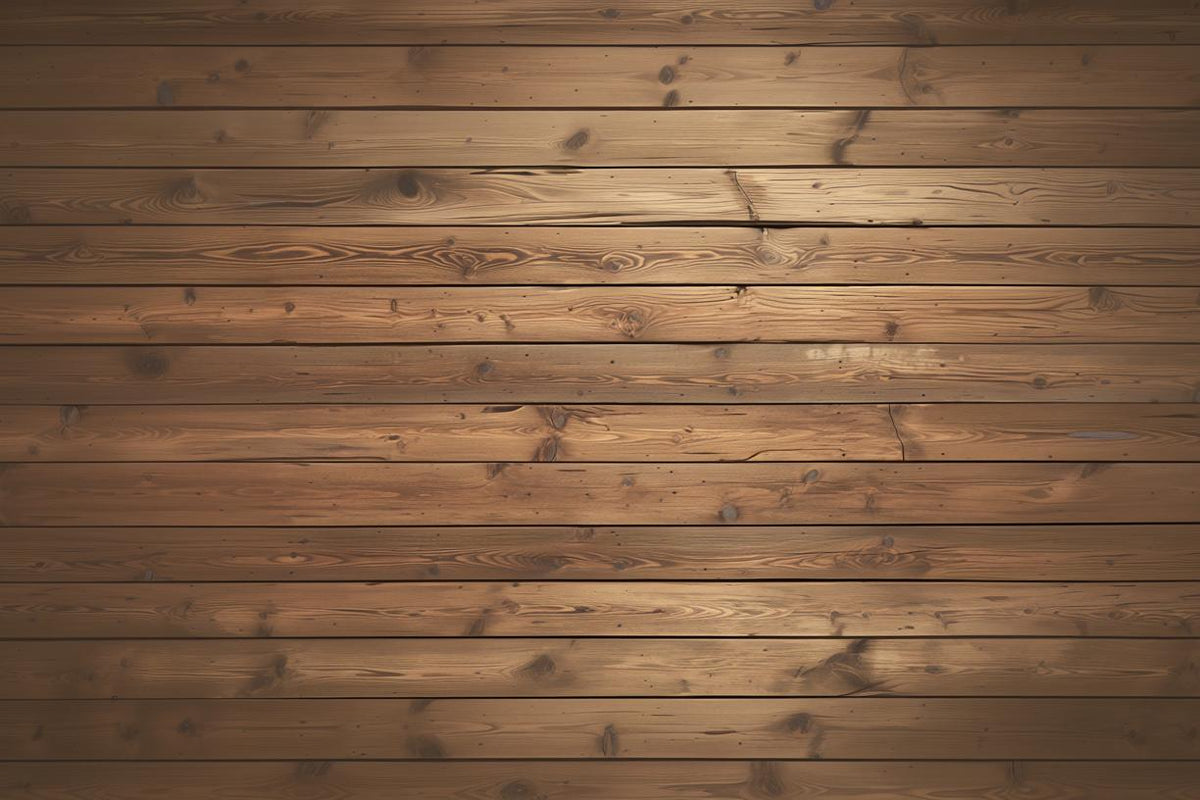 Papier peint imitation bois horizontal marron