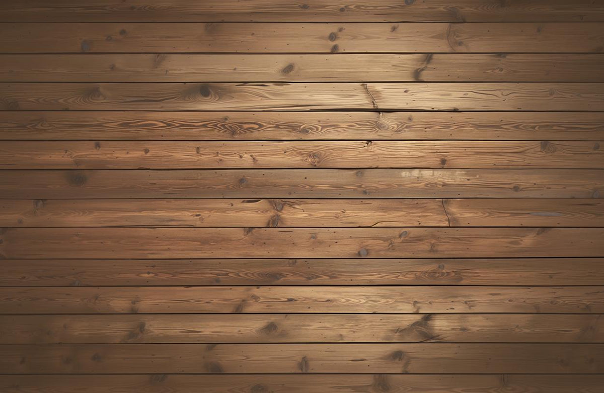 Papier peint imitation bois horizontal marron