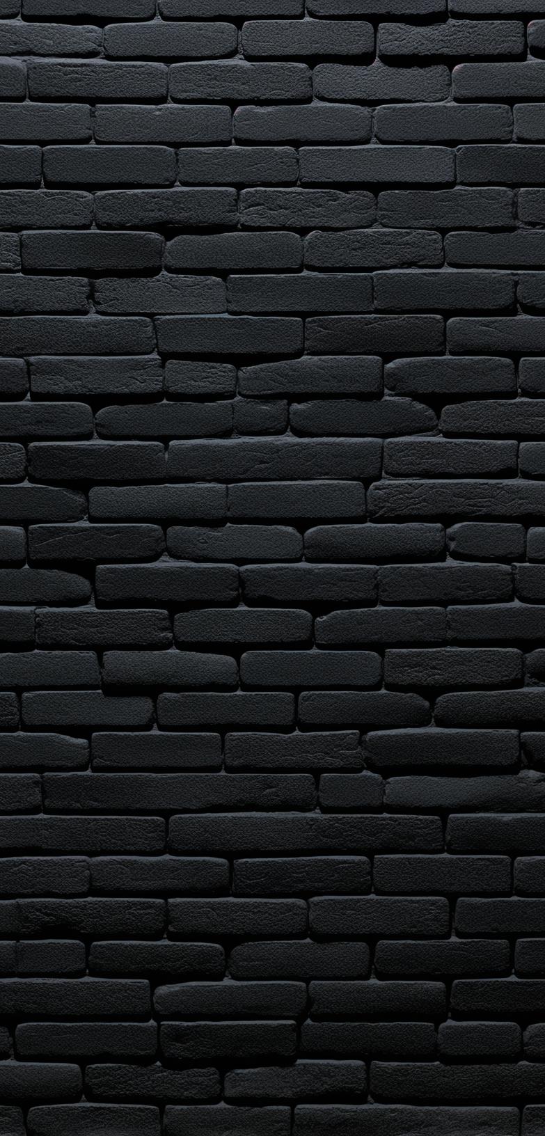 Papier peint briques noires fines