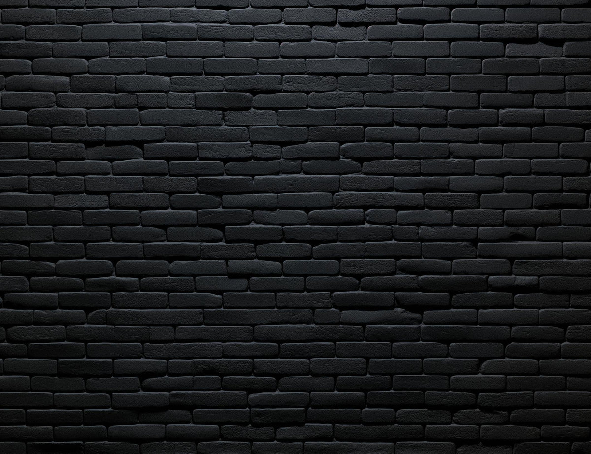 Papier peint briques noires fines
