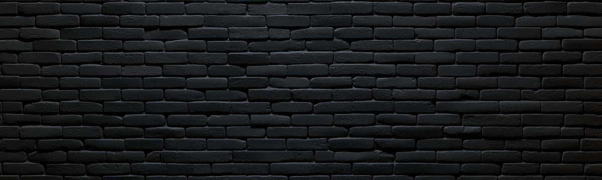 Papier peint briques noires fines