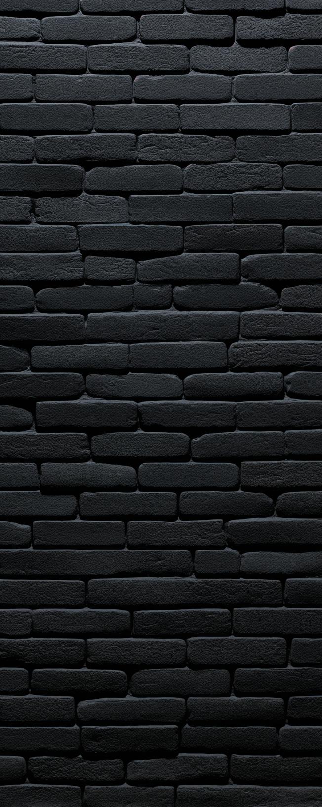 Papier peint briques noires fines
