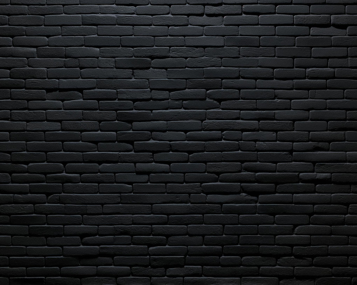Papier peint briques noires fines