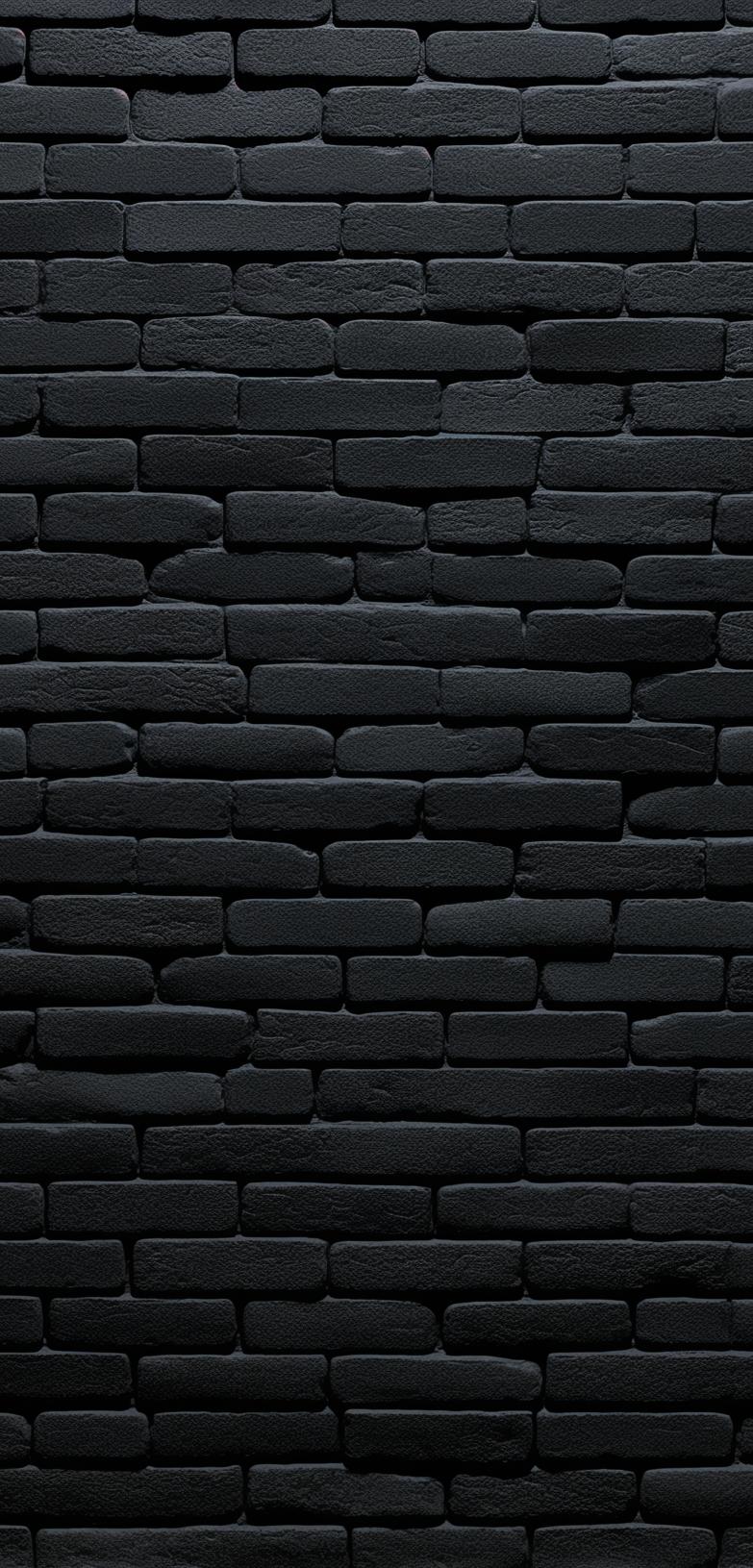 Papier peint briques noires fines
