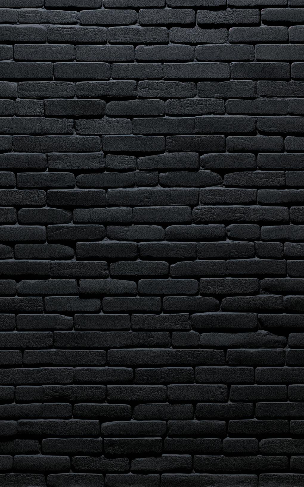Papier peint briques noires fines