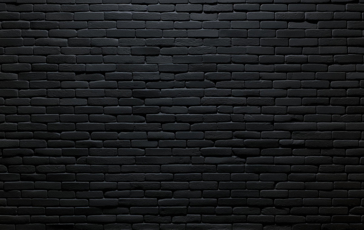 Papier peint briques noires fines
