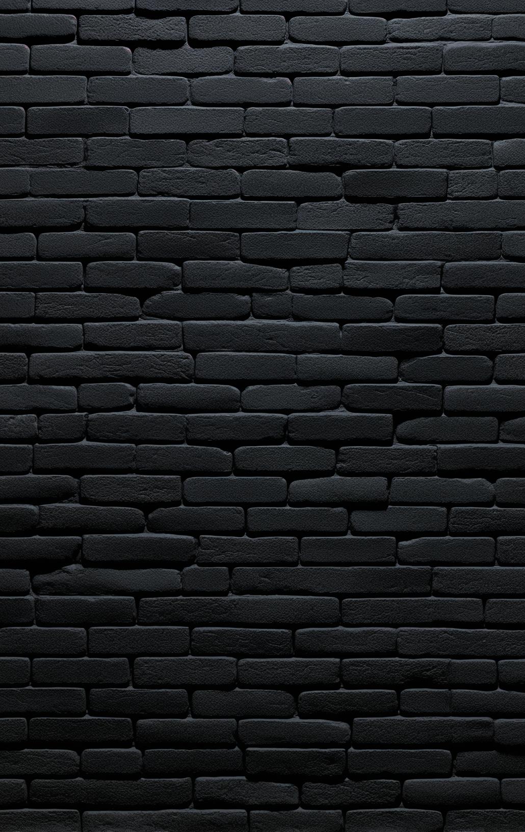 Papier peint briques noires fines