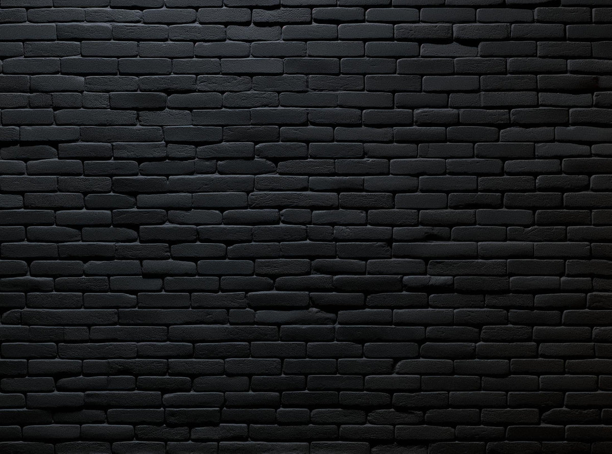 Papier peint briques noires fines