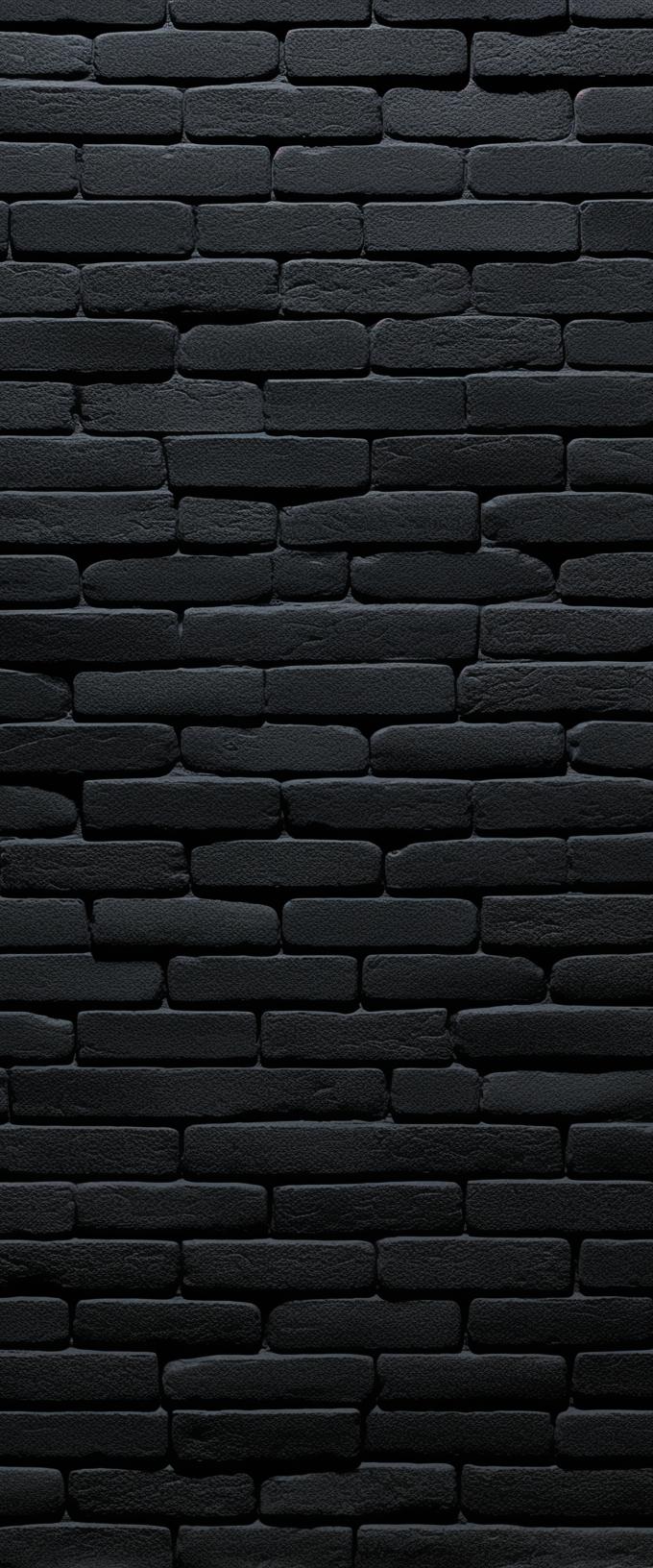 Papier peint briques noires fines