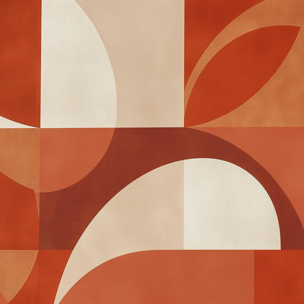 Papier peint art déco géométrique terracotta