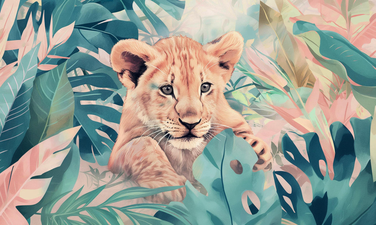 Papier peint lionceau roi de la jungle
