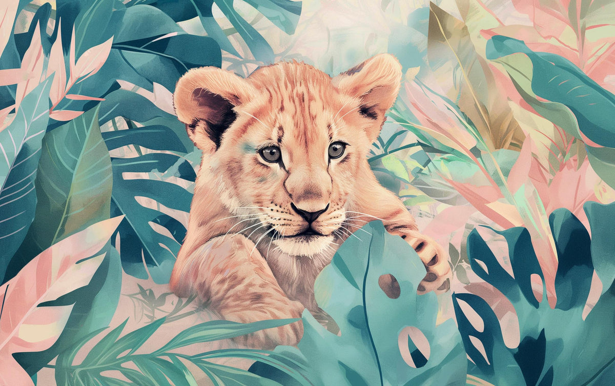 Papier peint lionceau roi de la jungle