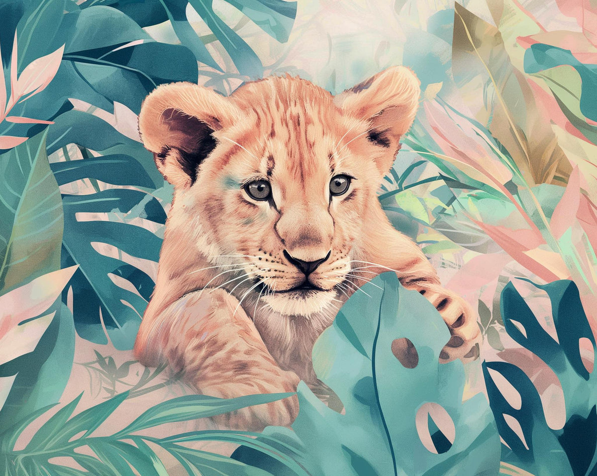 Papier peint lionceau roi de la jungle