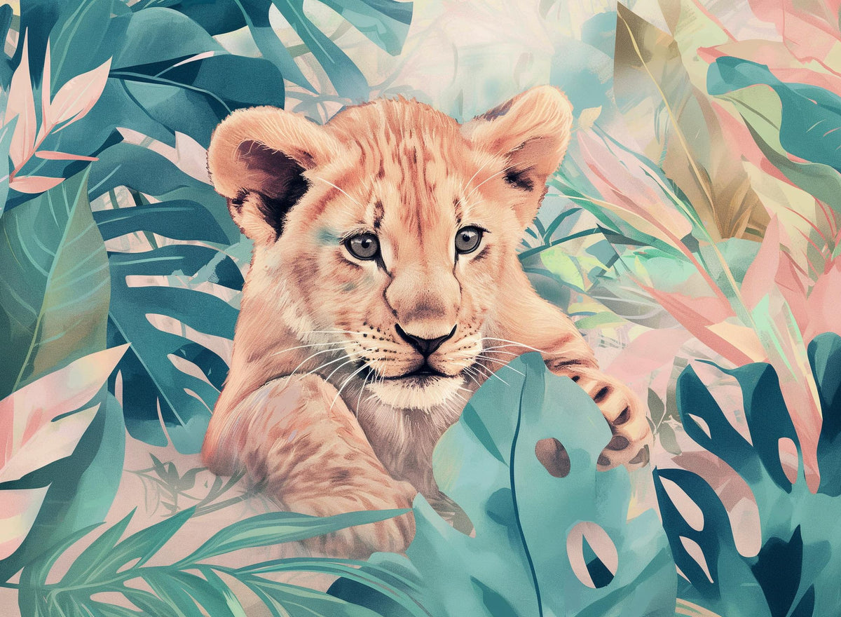 Papier peint lionceau roi de la jungle