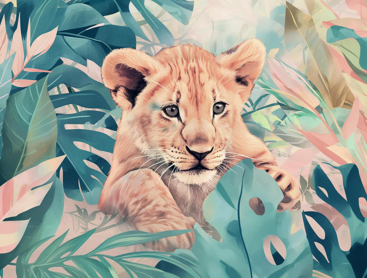 Papier peint lionceau roi de la jungle