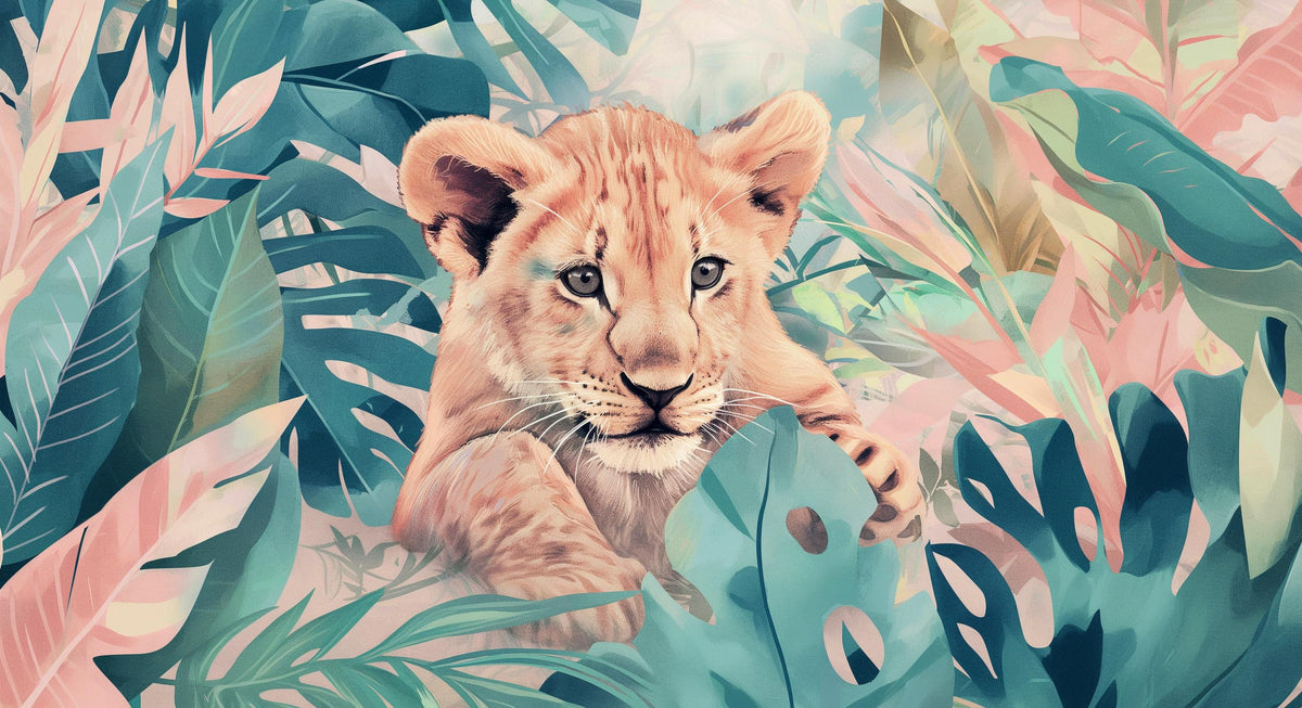 Papier peint lionceau roi de la jungle