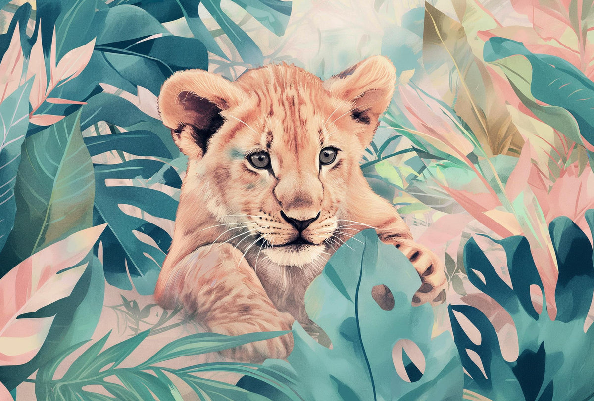 Papier peint lionceau roi de la jungle