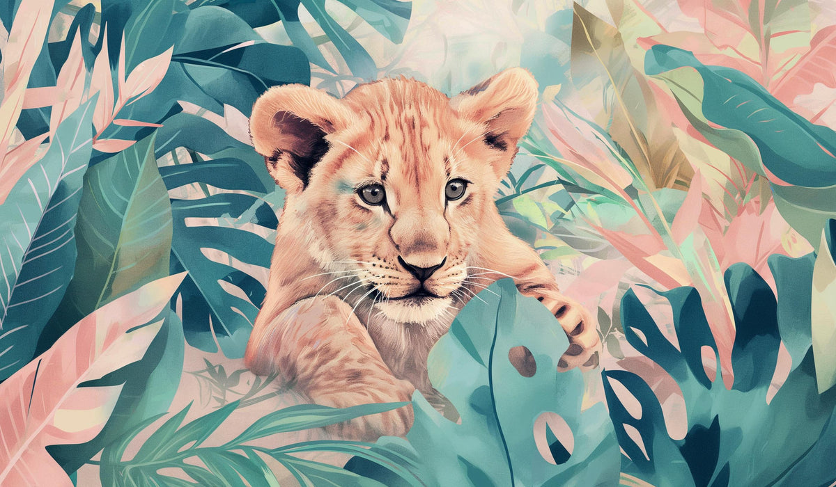 Papier peint lionceau roi de la jungle