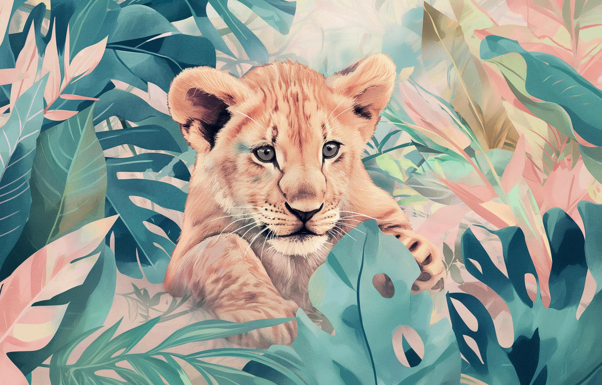 Papier peint lionceau roi de la jungle