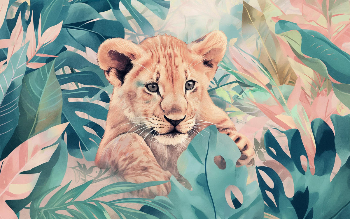 Papier peint lionceau roi de la jungle