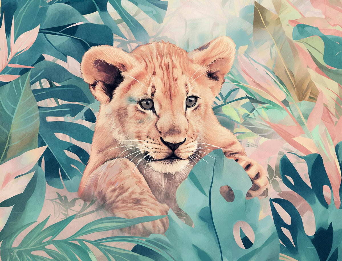 Papier peint lionceau roi de la jungle