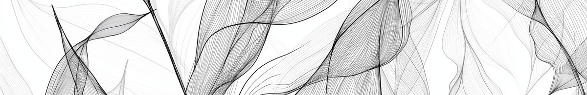 Papier peint feuillage abstrait noir et blanc