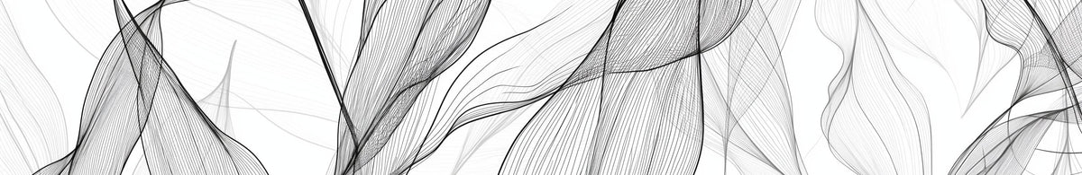 Papier peint feuillage abstrait noir et blanc