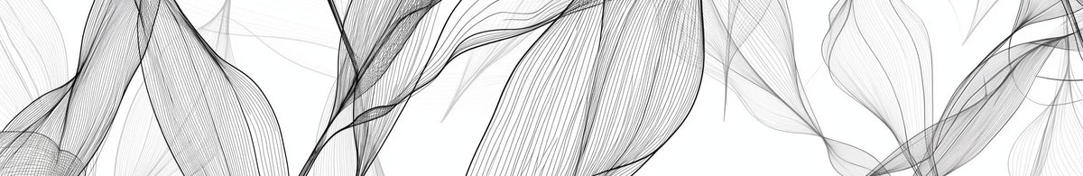 Papier peint feuillage abstrait noir et blanc