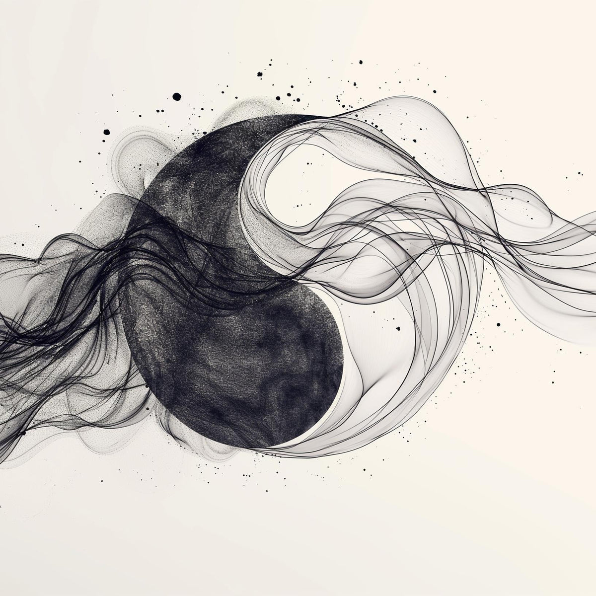 Papier peint zen yin et yang